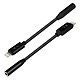 Avizar Adaptateur Audio Lightning vers Jack 3.5mm Son de qualité 13cm HL-103 - Noir Adaptateur audio conçu pour les appareils dotés d'une connectique Lightning, modèle HL-103
