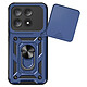 Mayaxess Coque pour Xiaomi 17 avec Cache Caméra Coulissante et Bague Magnétique Bleu nuit - Conception hybride, assurant une absorption optimale des chocs du quotidien