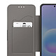 Avizar Étui Folio pour Galaxy A57 Finition Carbone avec Porte-carte Noir pas cher