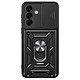 Mayaxess Coque pour Galaxy A57 avec Cache Caméra Coulissante et Bague Magnétique Noir Conception hybride, assurant une absorption optimale des chocs du quotidien