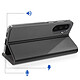 Avizar Étui pour Galaxy A57 Série Sensitive avec Fonction Support en Tissu Noir pas cher