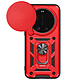 Mayaxess Coque pour Xiaomi 17 Ultra avec Cache Caméra Coulissante et Bague Magnétique Rouge - Conception hybride, assurant une absorption optimale des chocs du quotidien