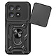 Mayaxess Coque pour Xiaomi 17 avec Cache Caméra Coulissante et Bague Magnétique Noir Conception hybride, assurant une absorption optimale des chocs du quotidien