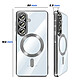 Avis Avizar Coque pour Galaxy A57 Compatible MagSafe avec Contour Chromé Argent