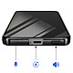 Avizar Coque pour Galaxy A57 Compatible MagSafe avec Contour Chromé Noir pas cher