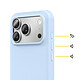 Rhinoshield Coque pour iPhone 17 Pro Modèle SolidX Anti-chutes 3.5 m certifiée MIL-STD 810G Bleu clair pas cher