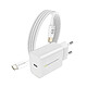 Mayaxess Chargeur Secteur pour Xiaomi 15 Ultra 20W + Câble USB-C 1m Blanc La technologie Rapide 20W permet une recharge ultra-rapide et optimisée pour vos appareils.