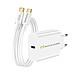Mayaxess Chargeur Secteur pour Magic V5 20W + Câble USB-C 1m Blanc La technologie Rapide 20W permet une recharge ultra-rapide et optimisée pour vos appareils.