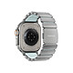 Nomad Bracelet pour Apple Watch 49mm Magnétique Design Hybride Modèle Stratos Gris Ce bracelet gris pour Apple Watch 49mm utilise une structure en titane et caoutchouc fluoroélastomère résistante à l'eau et aux contraintes mécaniques