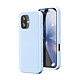 Rhinoshield Coque pour iPhone 17 Modèle SolidX Anti-chutes 3.5 m certifiée MIL-STD 810G Bleu clair - Protection extrême contre les chutes jusqu'à 3,5 m, assurant une sécurité renforcée au quotidien
