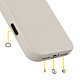 Rhinoshield Coque pour iPhone Air Modèle SolidX Anti-chutes 3.5 m certifiée MIL-STD 810G Beige pas cher