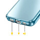 Rhinoshield Coque pour iPhone Air Antichocs Légère en TPU Translucide Compatible Recharge Qi Bleu nuit pas cher