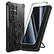 Avizar Coque pour Galaxy S26 Ultra avec Anneau 360° Magnétique et Verre Trempé - Double protection avec structure en polycarbonate rigide et silicone souple permettant d'absorber les chocs et de protéger le smartphone