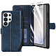 Enkay Étui Portefeuille pour Galaxy S26 Ultra avec Verre Trempé et Dragonne Bleu nuit Étui portefeuille Galaxy S26 Ultra avec rabat protecteur, coque souple et fermeture magnétique