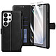 Enkay Étui Portefeuille pour Galaxy S26 Ultra avec Verre Trempé et Dragonne Noir - Étui portefeuille Galaxy S26 Ultra avec rabat protecteur, coque souple et fermeture magnétique