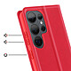 Acheter Dux Ducis Étui Portefeuille pour Galaxy S26 Ultra Anti-RFID Compatible Charge Sans Fil Qi Rouge
