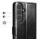Avis Qialino Étui Portefeuille Vintage pour Galaxy S26 Plus avec Support Vidéo Noir