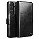 Qialino Étui Portefeuille Vintage pour Galaxy S26 Plus avec Support Vidéo Noir Conçu pour Samsung Galaxy S26 Plus avec coque interne en silicone gel ajustée et accès précis aux ports, boutons, haut-parleurs et S Pen.