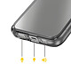 Rhinoshield Coque pour iPhone Air MagSafe Antichocs Translucide Compatible Recharge Qi Noir transparent pas cher