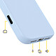 Acheter Rhinoshield Coque MagSafe pour iPhone 17 Pro Modèle SolidX Finition Mate Anti-Chutes 3.5m Bleu clair