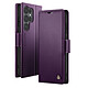 CaseMe Étui Portefeuille pour Galaxy S26 Ultra Anti-RFID Effet Cuir Brillant Violet foncé - Étui portefeuille pour Galaxy S26 Ultra avec rabat couvrant et coque interne souple en silicone gel