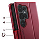 Acheter CaseMe Étui Portefeuille pour Galaxy S26 Ultra Anti-RFID Effet Cuir Brillant Bordeaux