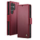 CaseMe Étui Portefeuille pour Galaxy S26 Ultra Anti-RFID Effet Cuir Brillant Bordeaux - Étui portefeuille pour Galaxy S26 Ultra avec rabat couvrant et coque interne souple en silicone gel