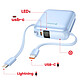 Avis Swissten Batterie Externe 10000mAh 22.5W avec Câbles USB / Lightning et Écran LCD Bleu