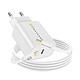Mayaxess Chargeur Secteur pour iPhone SE 2022 18W + Câble Lightning 1m Blanc La technologie Quick Charge 3.0 18W permet une recharge ultra-rapide et optimisée pour vos appareils.