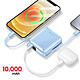 Acheter Swissten Batterie Externe 10000mAh 22.5W avec Câbles USB / Lightning et Écran LCD Bleu