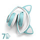 Acheter Avizar Casque Sans Fil Bluetooth pour Enfant avec Oreilles Chat Lumineux RGB Vert Menthe