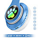 Avis Avizar Casque Sans Fil Bluetooth pour Enfant avec Oreilles Chat Lumineux RGB Blanc / Bleu