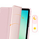 Tech-Protect Étui Clapet pour Galaxy Tab A11 Plus Auto-Veille avec Support et Porte Stylet Rose pas cher
