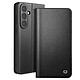 Qialino Étui Portefeuille pour Galaxy S26 avec Support en Cuir Effet Mat Noir Étui portefeuille noir pour Galaxy S26 avec rabat à clapet, coque silicone ajustée et protection intégrale