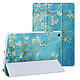Tech-Protect Étui Clapet pour Galaxy Tab A11 Plus Design Floral avec Support et Auto-Veille Bleu Étui Sakura SmartCase pour Galaxy Tab A11 Plus avec protection intégrale écran, dos et bords