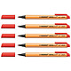 STABILO Stylo Feutre GREENpoint Pointe large 0,8 mm Rouge x 5 Crayon feutre