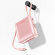 Swissten Batterie Externe 10000mAh 22.5W avec Câbles USB / Lightning et Écran LCD Rose pas cher
