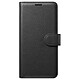 Zanaé Étui Portefeuille pour Galaxy S26 avec Fonction Support et Languette Magnétique Noir - Cet étui portefeuille Zanaé noir pour Samsung Galaxy S26 présente une texture antiglisse et chic