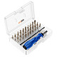 Max excell Kit Tournevis 32 en 1 Multi Appareils Aimanté Précis avec Poignée Antidérapant Bleu Offrez-vous une polyvalence maximale avec 30 embouts adaptés à tous vos appareils