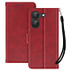 Avizar Étui Portefeuille pour Poco X8 Pro avec Fonction Support et Dragonne Assortie - Étui portefeuille en similicuir rouge élégant et fonctionnel compatible Poco X8 Pro