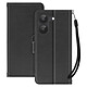 Avizar Étui Portefeuille pour Poco X8 Pro avec Fonction Support et Dragonne Assortie - Étui portefeuille en similicuir noir élégant et fonctionnel compatible Poco X8 Pro