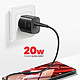 Acheter Swissten Chargeur Secteur USB-C GaN 20W Power Delivery avec Protection Intégré Noir