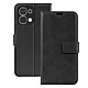 Avizar Étui Portefeuille pour Oppo A6 Pro Effet Surpiqué avec Fonction support - Cet étui pour Oppo A6 Pro, au revêtement effet cuir noir et aux surpiqûres résistantes, offre une finition élégante et une prise en main agréable