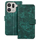 Avizar Étui pour Oppo Find X9 Pro Folio Classique avec Porte-cartes et Fonction Support - Cet étui portefeuille vert émeraude pour Oppo Find X9 Pro dispose de trois emplacements pour cartes et une pochette latérale pour billets ou reçus