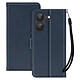 Avizar Étui Portefeuille pour Poco X8 Pro avec Fonction Support et Dragonne Assortie Étui portefeuille en similicuir bleu nuit élégant et fonctionnel compatible Poco X8 Pro