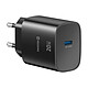 Swissten Chargeur Secteur USB-C GaN 20W Power Delivery avec Protection Intégré Noir Ce chargeur secteur USB-C GaN 20W offre une recharge rapide pour smartphone et accessoires