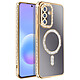Avizar Coque pour Galaxy A57 Compatible Charge Qi avec Contour Diamant Strassé - Coque pour Samsung Galaxy A57 compatible Qi offrant une protection robuste contre les impacts et les rayures du quotidien