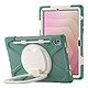 Avizar Coque pour Galaxy Tab S11 avec Poignée Rotative 360° et Emplacement S Pen - Coque vert renforcée pour Galaxy Tab S11 avec protection triple couche et norme militaire MIL-STD 810G