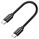 Swissten Mini Câble USB-C vers USB-C 20 Cm 60W Universel Charge et Transfert Rapide Noir Ce mini câble USB-C 20 cm assure une charge rapide 60W et un transfert de données jusqu'à 480 Mbps