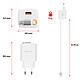 Avis Swissten Chargeur Secteur USB-A 30W avec Câble Rétractable USB-C 0.75m Intégré Blanc